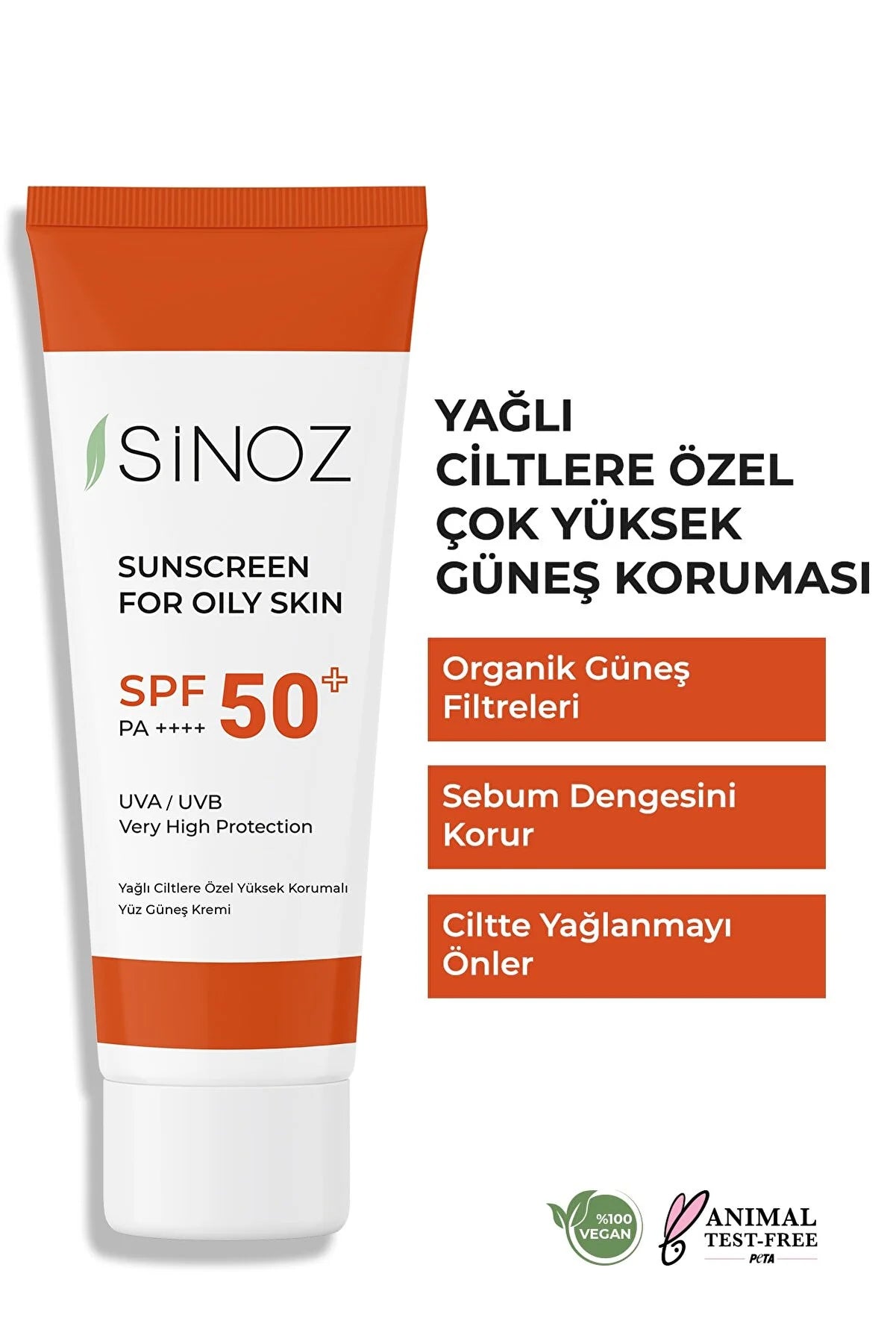 Sinoz Yağlı Dəri üçün Xüsusi Günəş Kremi-SPF50