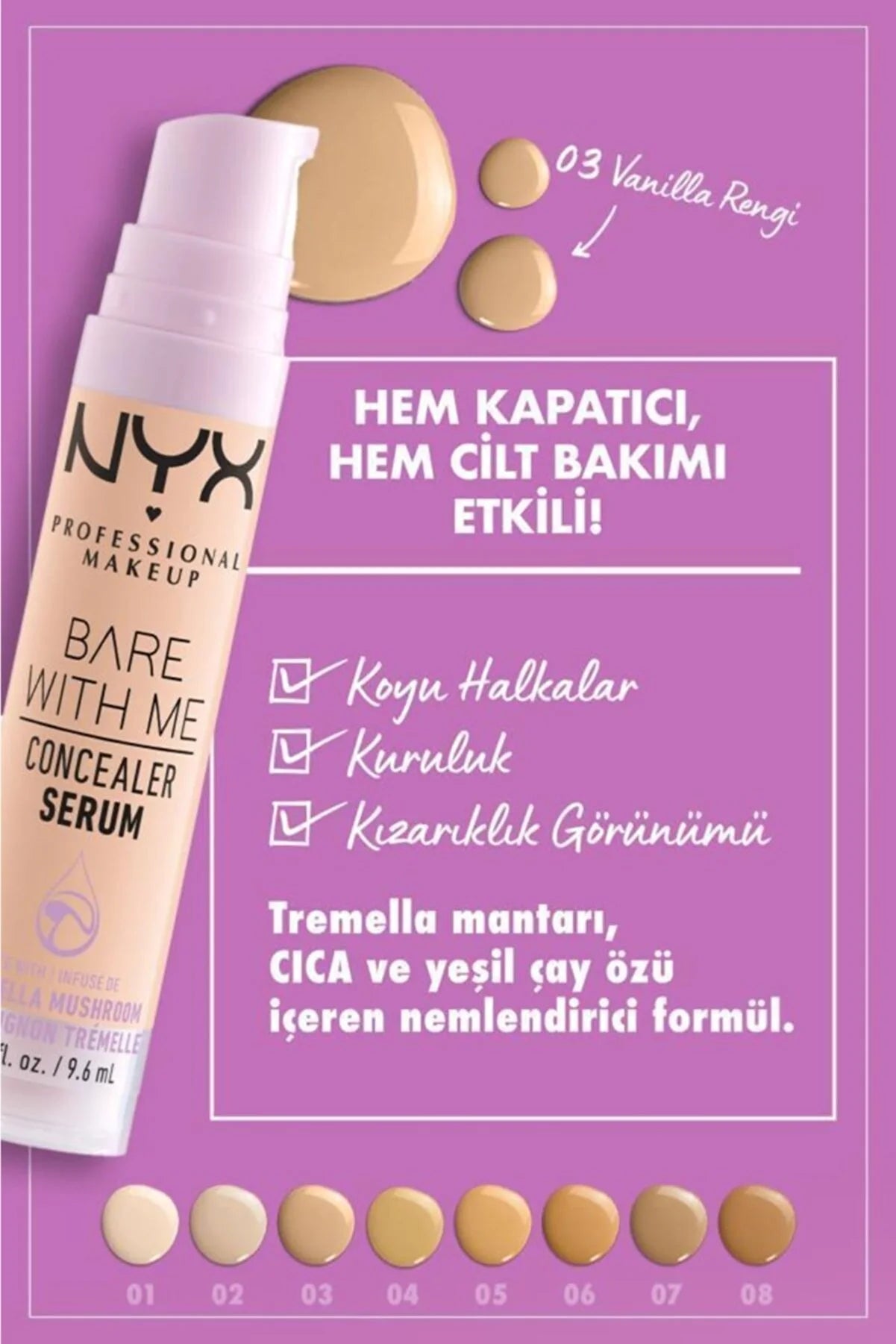 NYX Professional Makeup Bare With Me Concealer Serum 03 Vanilla