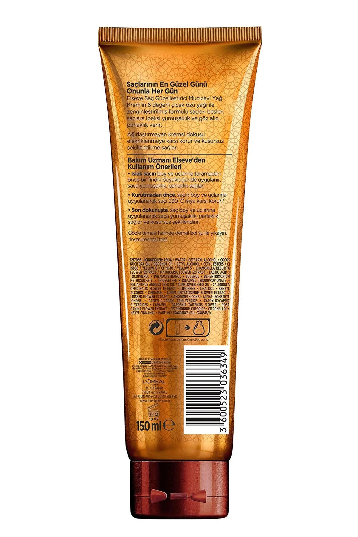 Elseve möcüzəvi Saç Güzelleştirici Krem 150 ml