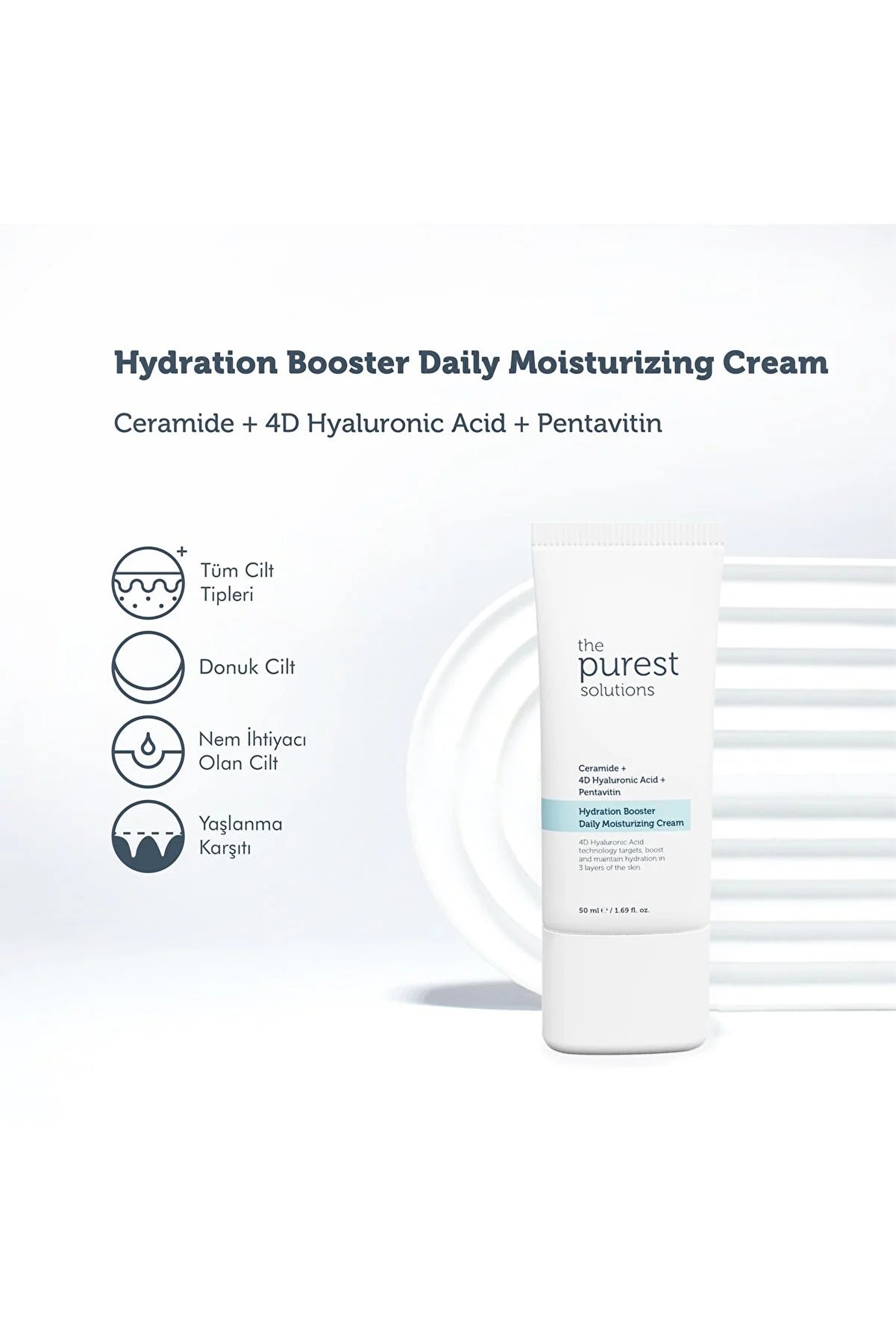 The Purest Solutions 24 Saat Etkili Günlük Yoğun Nemlendirici Bakım Kremi