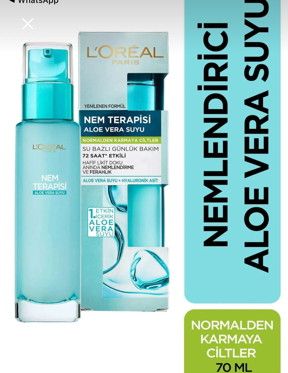 L’Oréal Paris Aloe Vera Nəmləndirici Serum – 70 ml